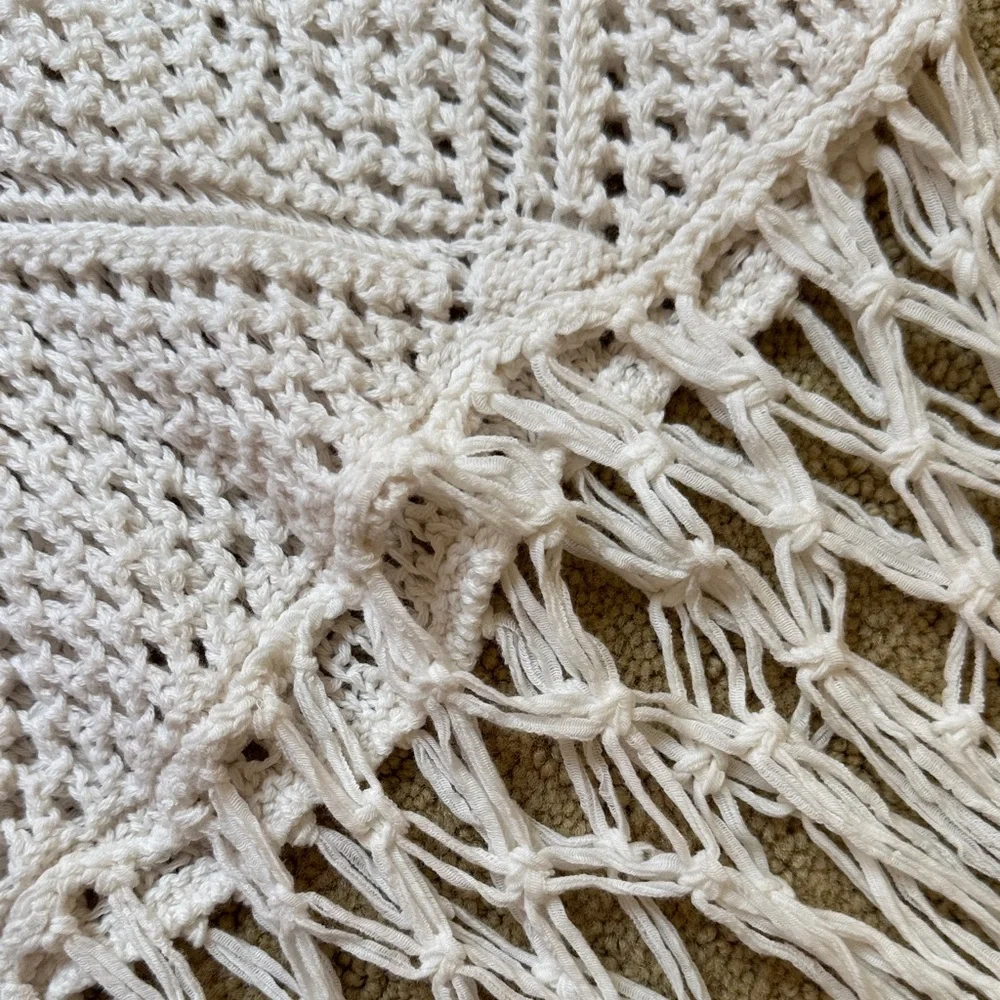 Abercrombie & Fitch Lined Crochet Fringe Mini Dress - Picture 3 of 12